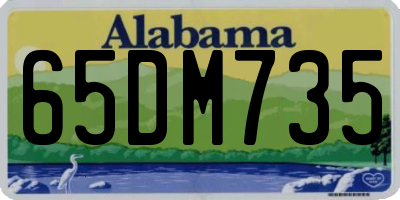 AL license plate 65DM735