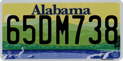 AL license plate 65DM738