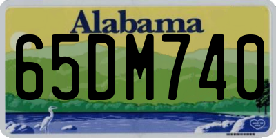 AL license plate 65DM740