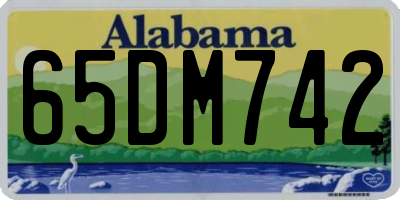 AL license plate 65DM742