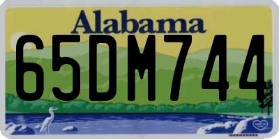 AL license plate 65DM744