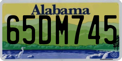 AL license plate 65DM745