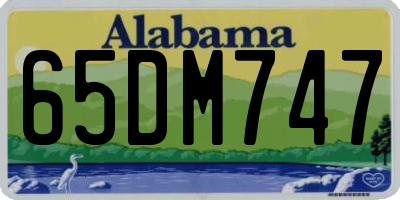 AL license plate 65DM747
