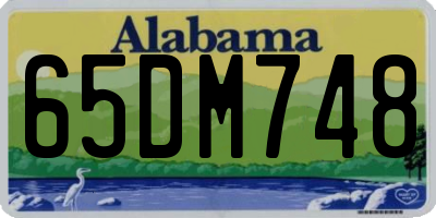 AL license plate 65DM748