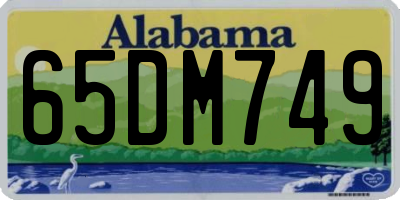AL license plate 65DM749