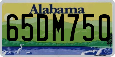 AL license plate 65DM750