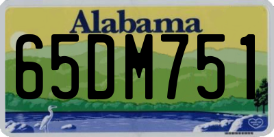 AL license plate 65DM751