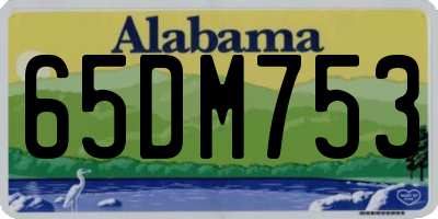 AL license plate 65DM753