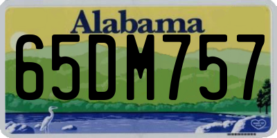 AL license plate 65DM757
