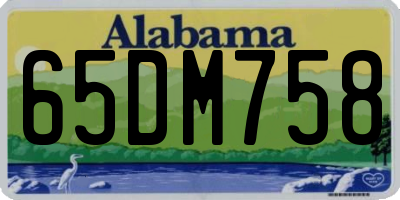 AL license plate 65DM758