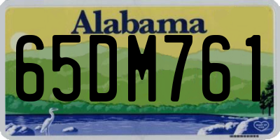 AL license plate 65DM761