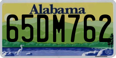 AL license plate 65DM762