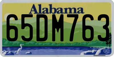 AL license plate 65DM763