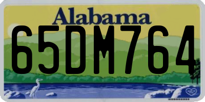 AL license plate 65DM764