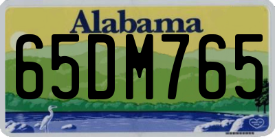 AL license plate 65DM765