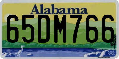 AL license plate 65DM766