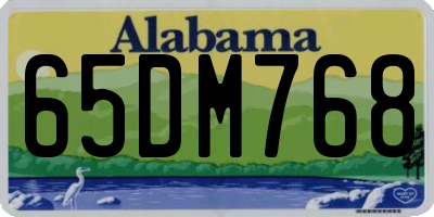 AL license plate 65DM768