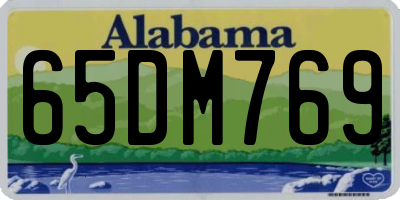 AL license plate 65DM769