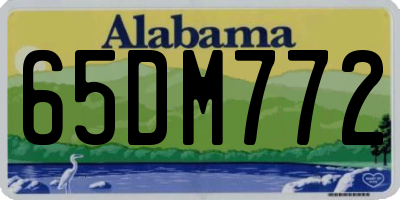 AL license plate 65DM772