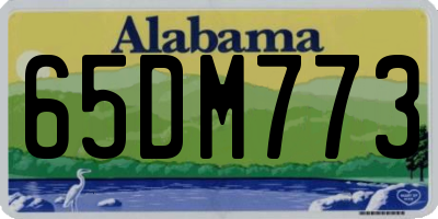 AL license plate 65DM773
