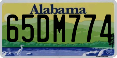 AL license plate 65DM774