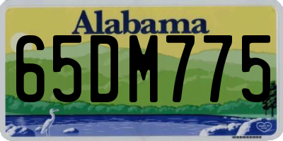 AL license plate 65DM775