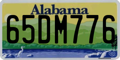 AL license plate 65DM776