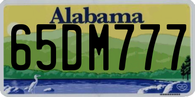 AL license plate 65DM777