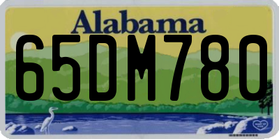 AL license plate 65DM780