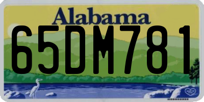 AL license plate 65DM781