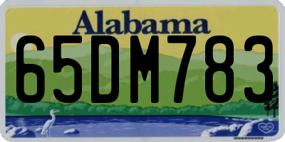 AL license plate 65DM783