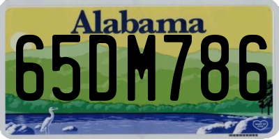 AL license plate 65DM786