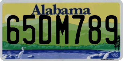 AL license plate 65DM789