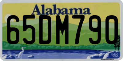 AL license plate 65DM790