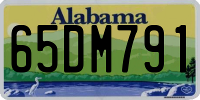 AL license plate 65DM791