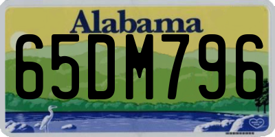 AL license plate 65DM796