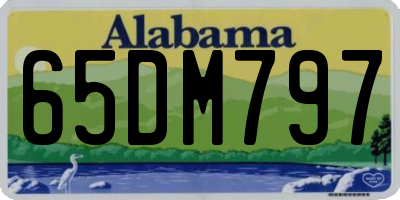 AL license plate 65DM797