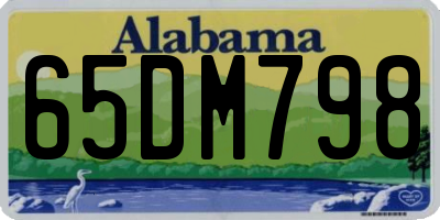 AL license plate 65DM798
