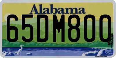 AL license plate 65DM800