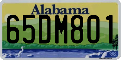 AL license plate 65DM801
