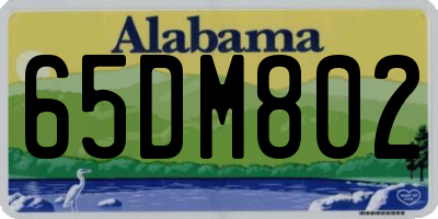 AL license plate 65DM802