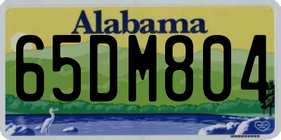 AL license plate 65DM804