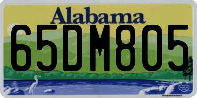 AL license plate 65DM805