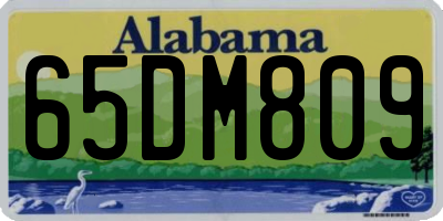 AL license plate 65DM809