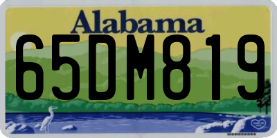 AL license plate 65DM819