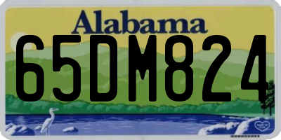 AL license plate 65DM824