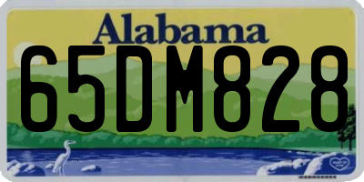 AL license plate 65DM828