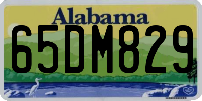 AL license plate 65DM829