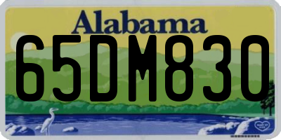AL license plate 65DM830