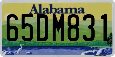 AL license plate 65DM831